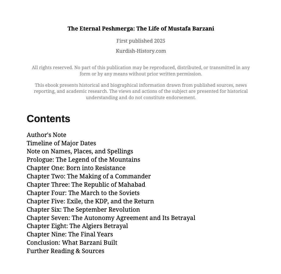 The Eternal Peshmerga - The Life of Mustafa Barzani cover