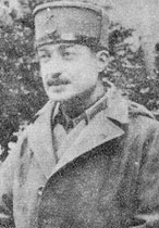 Zwart-witportret van Kâzım İnanç in militair uniform