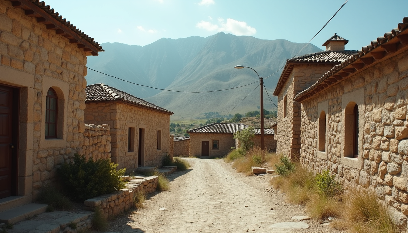 Eye-level view of the village of Node near Sulaymaniyah, the birthplace of Shaykh Marif Nodeyi